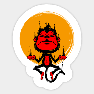 Monkey Meditation Sticker